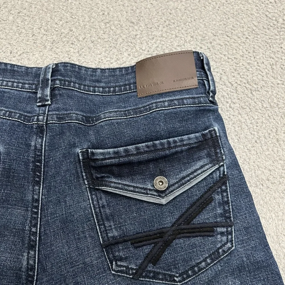 TK Axel Jeans Mens 36x32 Blue Denim Slim Boot Cut Medium Wash Western Stretch